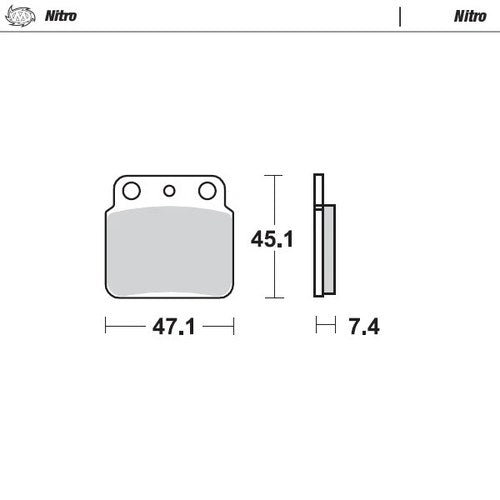 Moto Master Nitro Rear Brake Pads For Suzuki LT 250 1988-1994