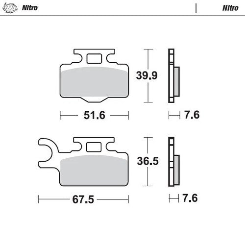 Moto Master Front Brake pads Nitro For Suzuki RM 65 2003-2007
