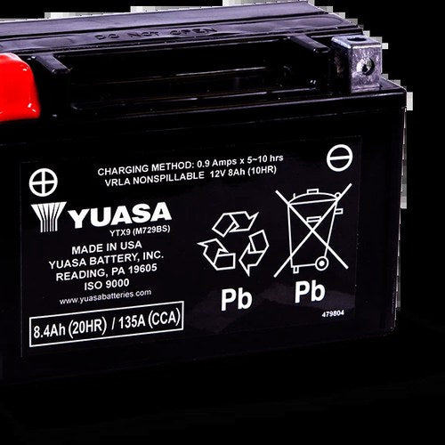 Yuasa YTX9 Maintenance Free Agm For 12-Volt Battery - YUAM729BSTWN