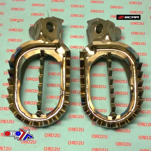 Scar Titanium Alum Foot Pegs Kawasaki KX125 1997-2001, KX250 1997-2001