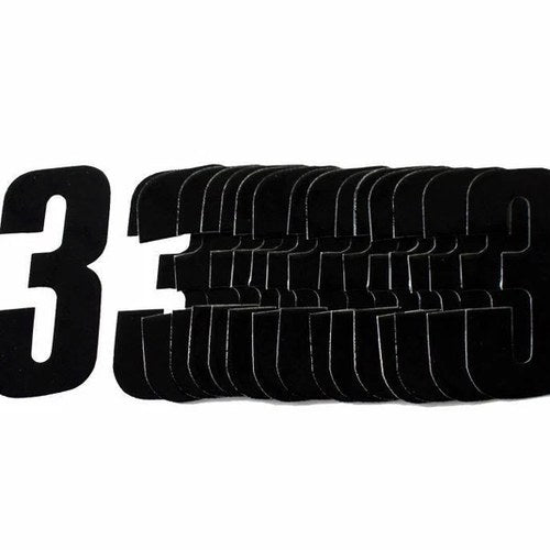 3 Black Decal 4.5"/11cm PK/20