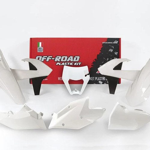 R-TECH White Plastic KIT/6 KTM EXC/EXC-F 250-500 17-19, XC-W 125/150 17-19