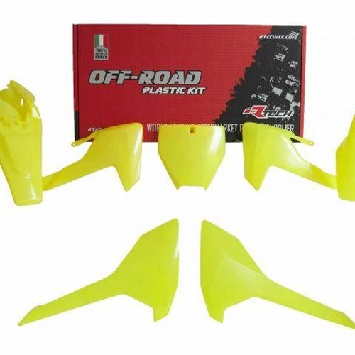 R-TECH Neon Yellow Plastic KIT/5 Husqvarna TC65 2017-2023