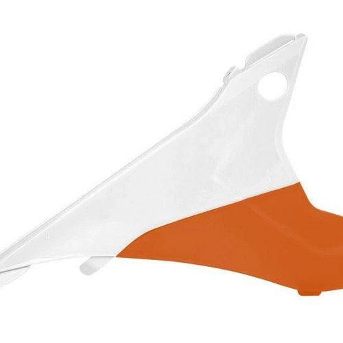 R-TECH ORANGE/WHITE R/H Airbox+PANEL 125-300 Exc 14-16, 250-500 EXC-F 14-16