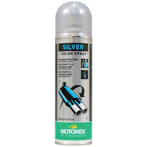500ml Motorex Silver HI Temp Paint Temp-resistant up to +400�C