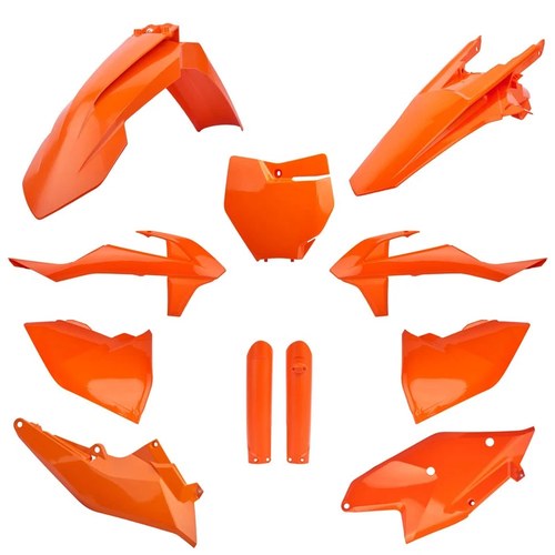 Polisport Plastic Kit + Fork Guards KTM SX/SX-F/XC/XC-F 2016-2018, Orange