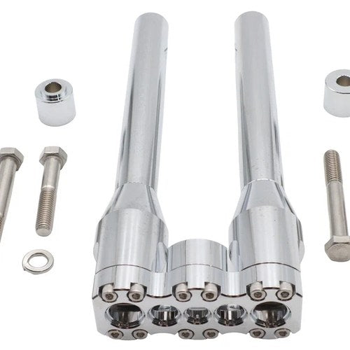 Wyatt Gatling 12 inch Baron Style Riser Set Chrome for Harley-Davidson