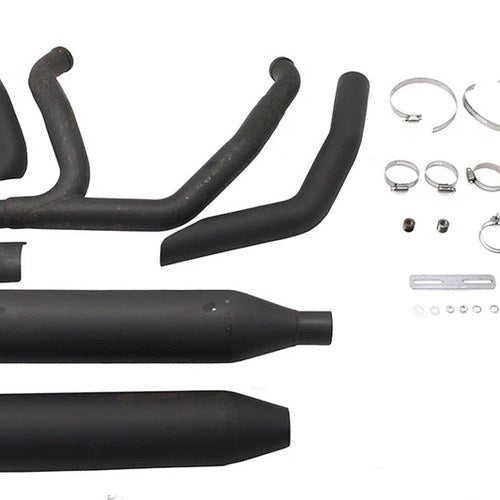 Wyatt Gatling Super Sport Exhaust System Black fits Harley Davidson