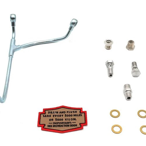 Knucklehead Banjo Oil Line Kit Zicad Plated for Harley-Davidson
