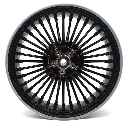 18 inch X 5.5 inch Duro 36 Fat Spoke Rear Wheel Gloss Black for Harley-Davidson