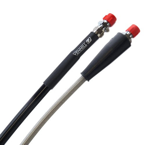 Venhill Front Brake Hose SILVER/BLK, Husqvarna WR250 85-86, WR400 85-86