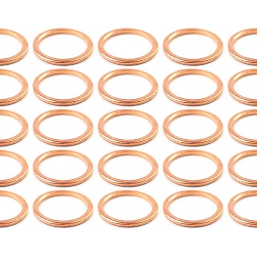 M16 Copper Washer Pk25, Size ID16 x OD20 x W1.50mm