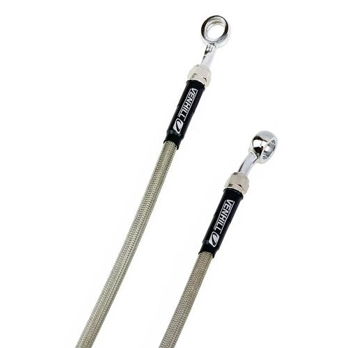 Venhill Front Brake Hose SILVER/BLK, Yamaha XT225 95-00, TTR225 99-04