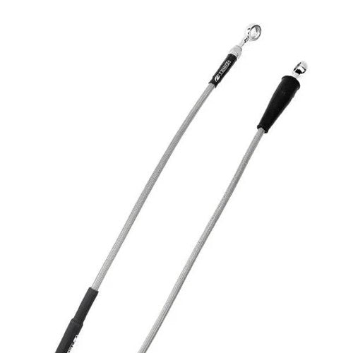 Venhill Front Brake Hose SILVER/BLK, Yamaha YZ125/YZ250 1989