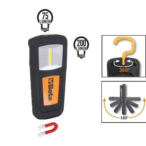 Beta Tools Rechargeable Inspection Lamp Ultra-Bright LEDs 100-200 Lumens