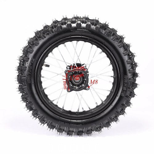 Pit Bike Rear Wheel 12" 15mm Axle, 80/100-12