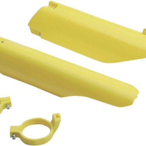 UFO Fork Tube Protectors 01-12 RM Yellow for Suzuki RM125/RM250/RM-Z450