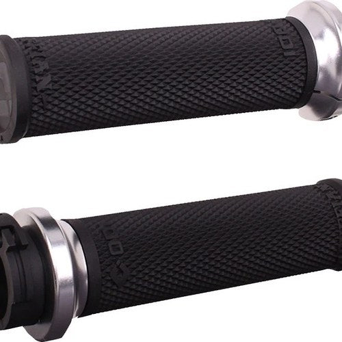 Odi Ruffian Grips Black/Silver #V30HCWB-S Harley Davidson