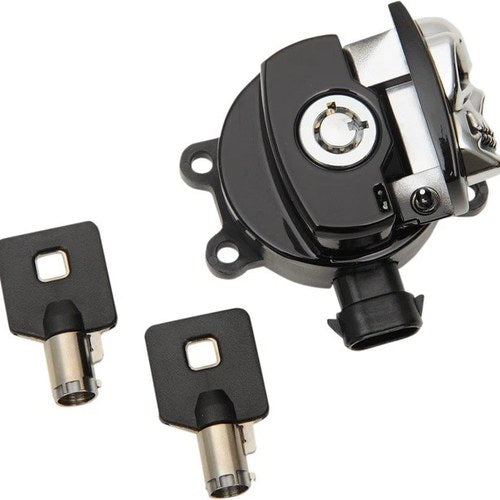 Drag Specialties Skull Side Hinge Ignition Switch Gloss Black #174664