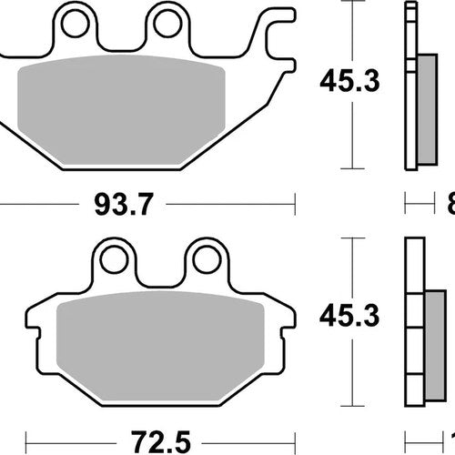Sbs Brake Pads Rear For Indian 1130 Scout 2015 - 2016
