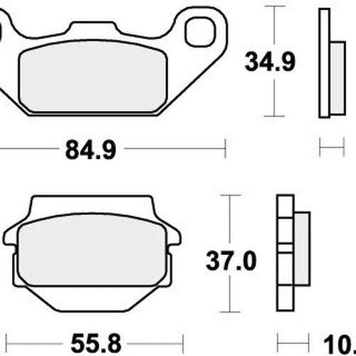 Sbs Brake Pads Front For Kawasaki Kxt 250 Tecate 1987 - 1988