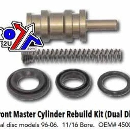 Harley Davidson Front Master Cylinder Repair Kit, Fits dual disc models 96-06