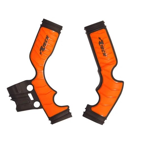 R-TECH BLACK/ORANGE Grippy Frame Guard KTM SX65 2016-2024