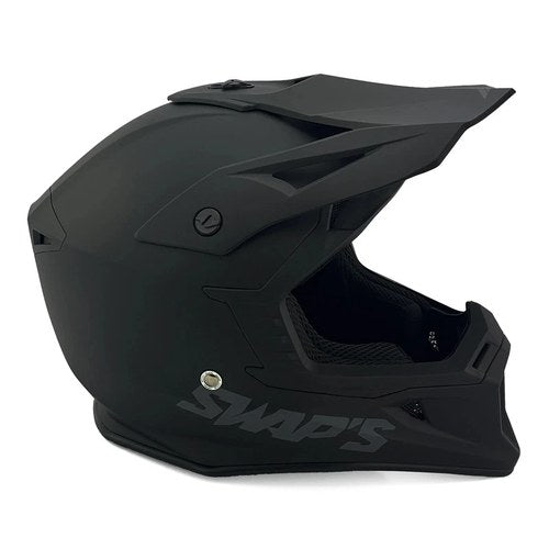 Swaps Motocross Helmet S818 - Matt Black - Size XS 53cm - 54cm