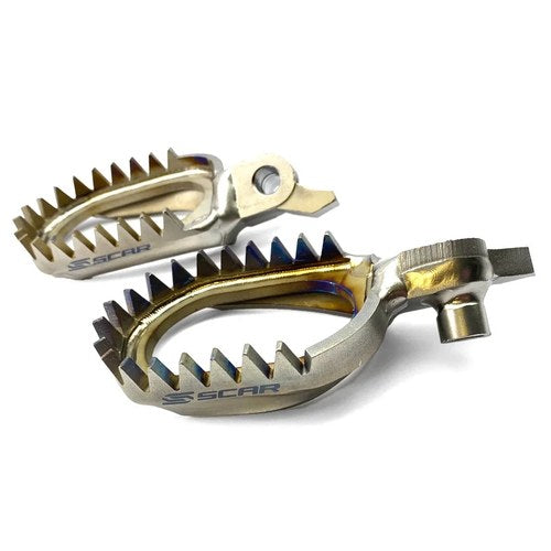 Scar Titanium ANTI-MUD Footpegs Yamaha YZ250F 24-25, WR250F 2025, YZ250FX 2025