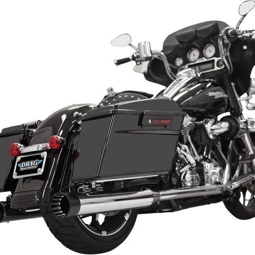 Bassani 4" Dnt Straight Can Mufflers Chrome/Black Outer #1F7DNT5 Harley Davidson