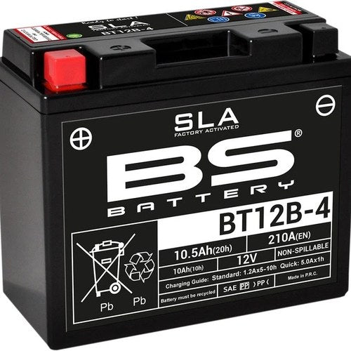 BS Battery Sla Factory Activated Agm Maintenance Free Battery BT12B-4 S #300643