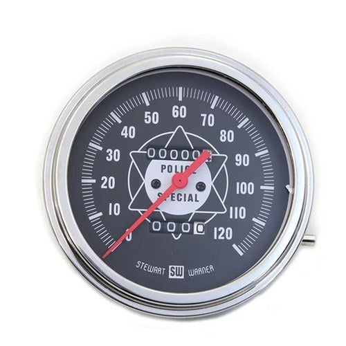 Police Speedometer With Red Needle for Harley-Davidson