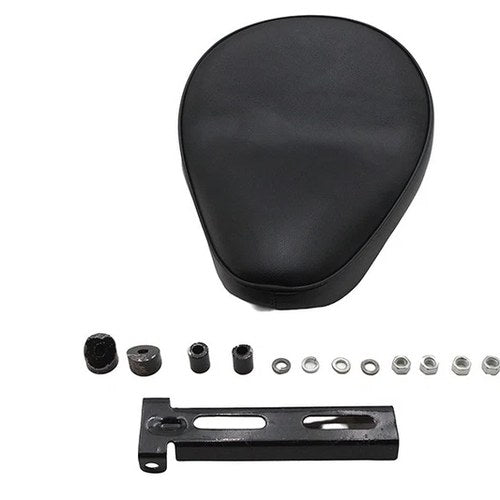Ultima Leather Saddle High Noon Solo Seat Black for Harley-Davidson