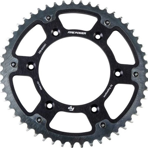 Fire Power 520 Hybrid Rear Sprocket 51T Black #FPH-8000-51-BLK Beta