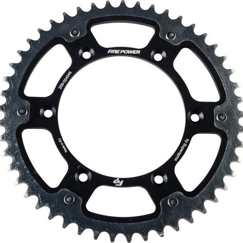Fire Power 520 Hybrid Rear Sprocket 49T Black #FPH-245-49-BLK for Yamaha