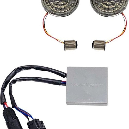 Custom Dynamics Smart Amber/Red LED 1157 Bullet Turn Signal Inserts CD-STS-AR-57