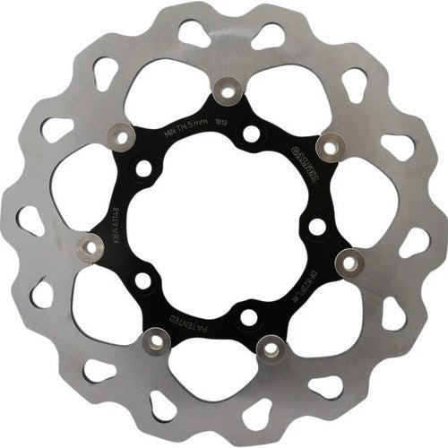 Galfer Wave Full-Floating Brake Rotor with Black Carrier Rear #DF822FLW