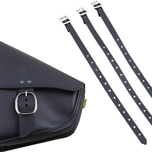 Willie & Max Slant Synthetic Leather Swing Arm Bag Left Black #59823-08