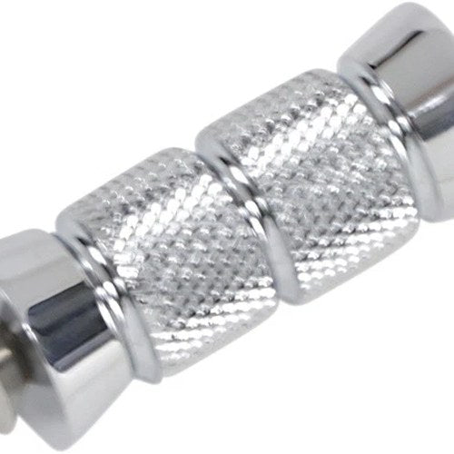 Accutronix Chrome Shifter/Brake Peg Knurled 2-1/4in. #PT220-KGC1 Harley Davidson