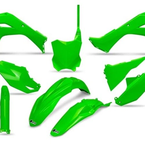 UFO Complete Plastics Kit Fluorescent Green #KAKIT231F-AFLU for Kawasaki