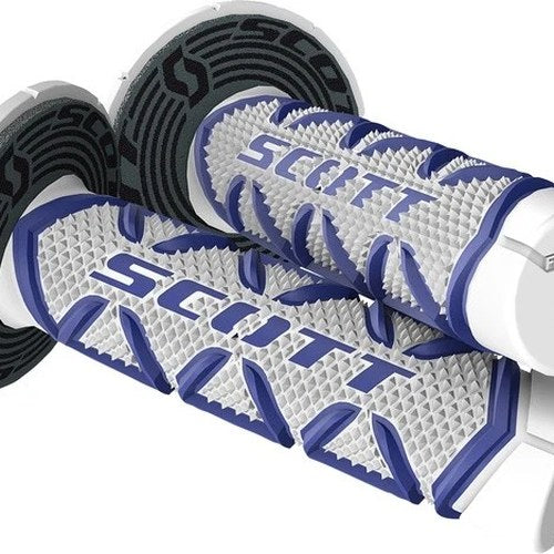 Scott Usa Diamond Full Waffle Grips Blue/White