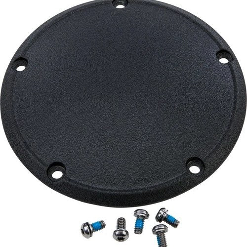 HardDrive Derby Cover 5-Hole Wrinkled Black #302701 Harley Davidson
