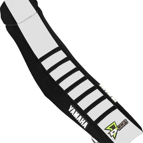 Dcor Ribbed Seat Cover Black/White/Black for Yamaha YZ125/YZ250/YZ250X