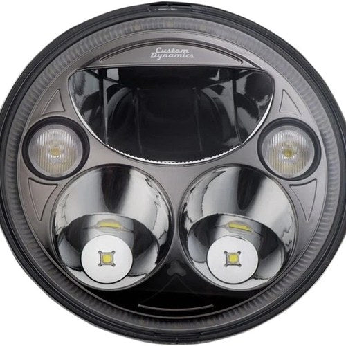 Custom Dynamics 7" TruBEAM LED Headlight Black CDTB-7-I-B Indian Chief/Chieftain