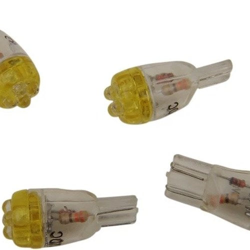 Drag Specialties Mini Wedge LED Bulb Amber 4-Pack