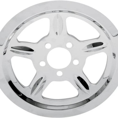 DS Chrome Outer Rear Pulley Insert Harley Davidson Sportster 50/883/1200 #142812