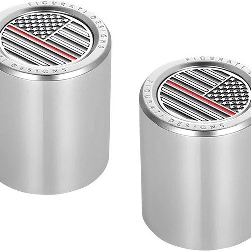 Figurati Designs Short/Thin Docking Hardware Covers US Flag Red Line Polished