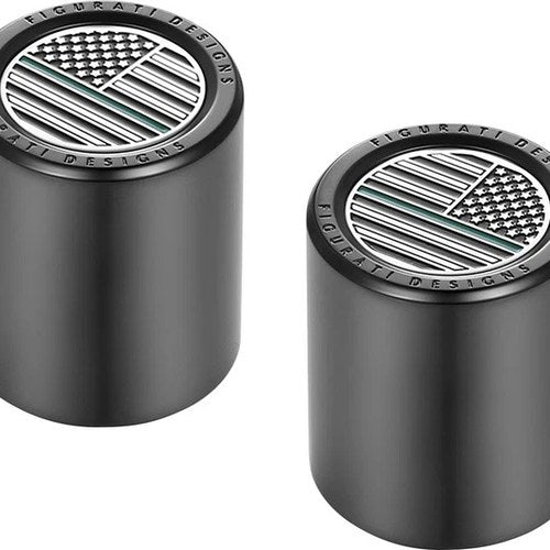 Figurati Designs Short/Fat Docking Hardware Covers US Flag Green Line Black