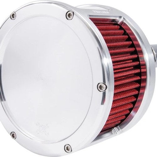 Feuling BA Race Series Air Cleaner Raw With Solid Cover/Red Filter #5421