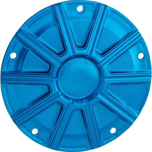 Arlen Ness 10-Gauge Derby Cover Blue #700-019 Harley Davidson